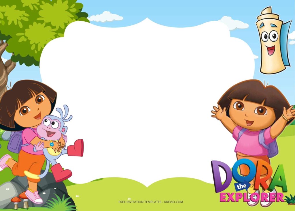 FREE Dora The Explorer Birthday Invitation Templates Two | Download ...