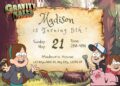 FREE Explore With Gravity Falls Birthday Invitation Templates