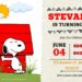 FREE Friendship Power Snoopy Birthday Invitation Templates