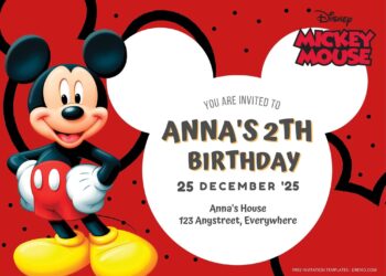 FREE Mickey Mouse Party Birthday Invitation Templates