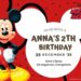 FREE Mickey Mouse Party Birthday Invitation Templates