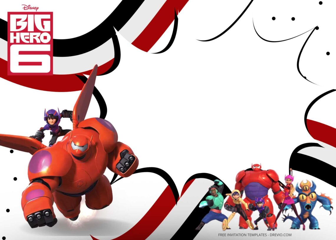 FREE 8+ Patriotic Big Hero 6 Birthday Invitation Templates