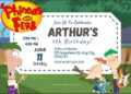 FREE Phineas And Ferb Birthday Invitation Templates