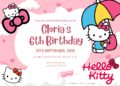 FREE Pink Day Hello Kitty Birthday Invitation Templates