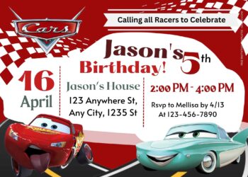 FREE Racing Cars Birthday Invitation Templates