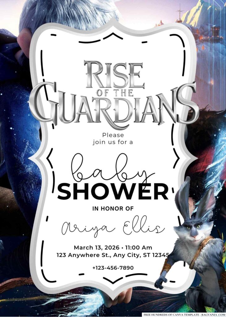 Rise of the Guardians Baby Shower Invitation