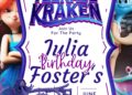 FREE Editable Ruby Gillman Teenage Kraken Birthday Invitation