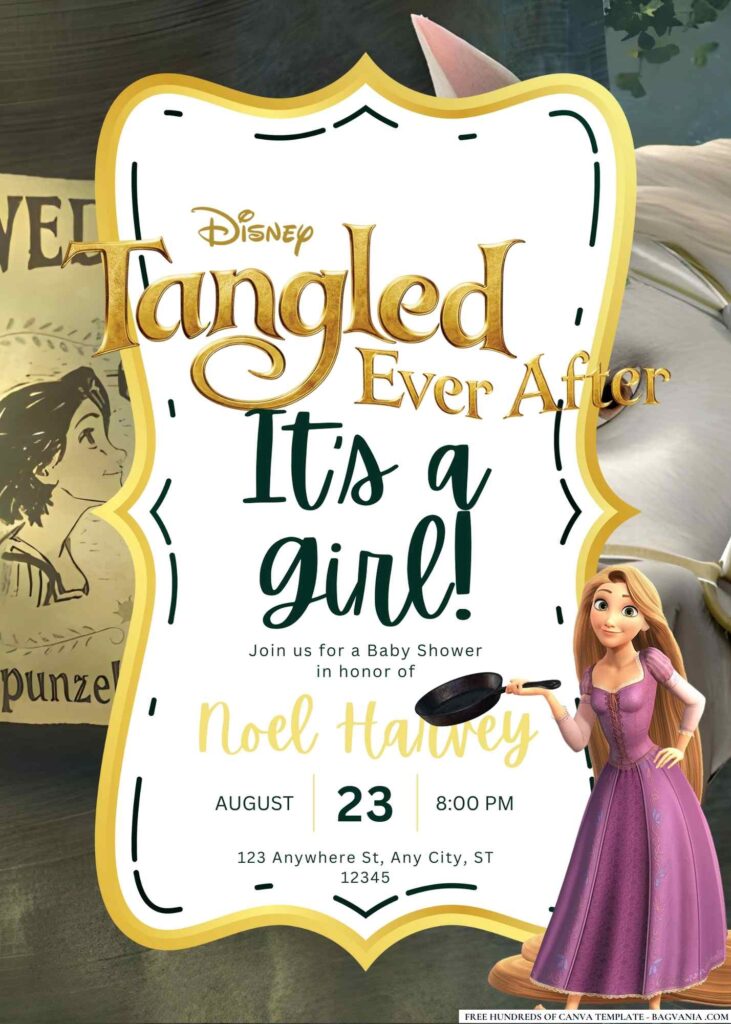 Tangled Ever After Baby Shower Invitation