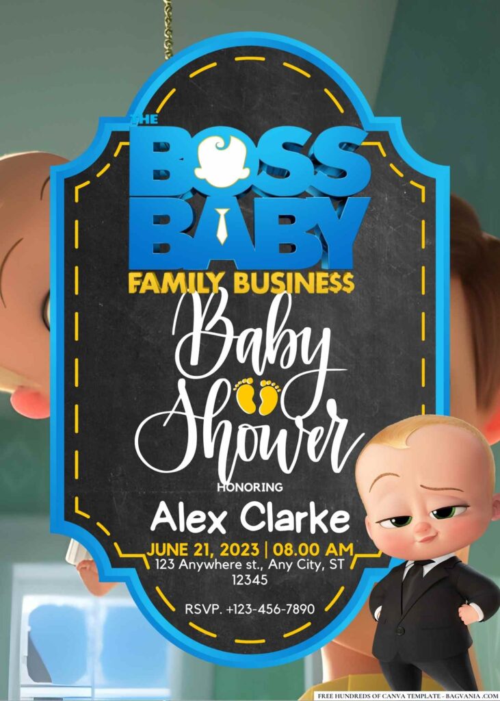 The Boss Baby Baby Shower Invitation