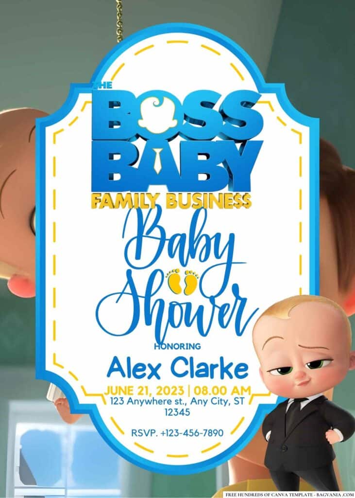 Boss baby 2024 girl invitations