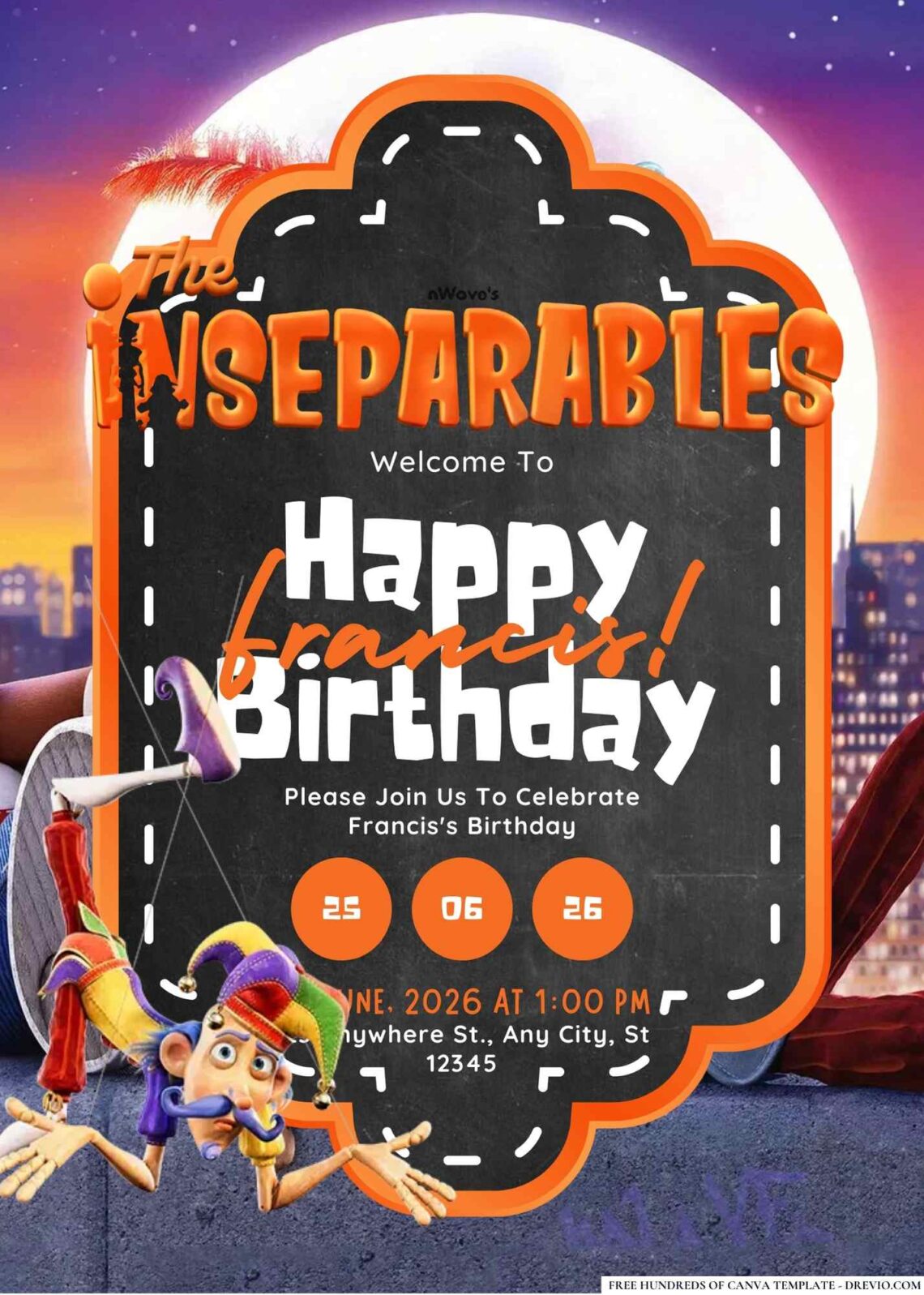 FREE Editable The Inseparables Birthday Invitation