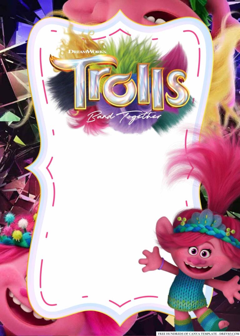 14+ Trolls Band Together Birthday Invitation Templates | Download ...