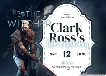 FREE Editable The Witcher Birthday Invitation