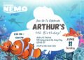 FREE Underwater Finding Nemo Birthday Invitation Templates