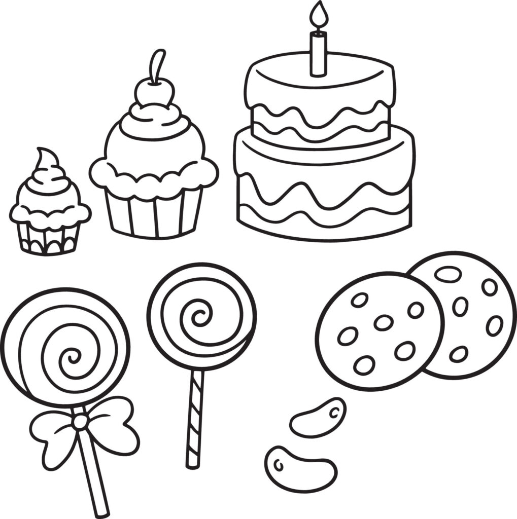 Fun Sweet Treats Coloring Page