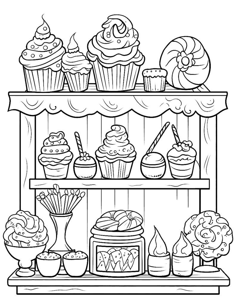 Fun Sweet Treats Coloring Page