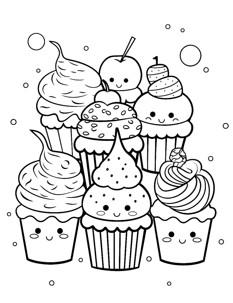 Fun Sweet Treats Coloring Page