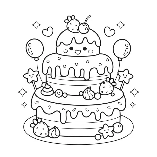 Fun Sweet Treats Coloring Page