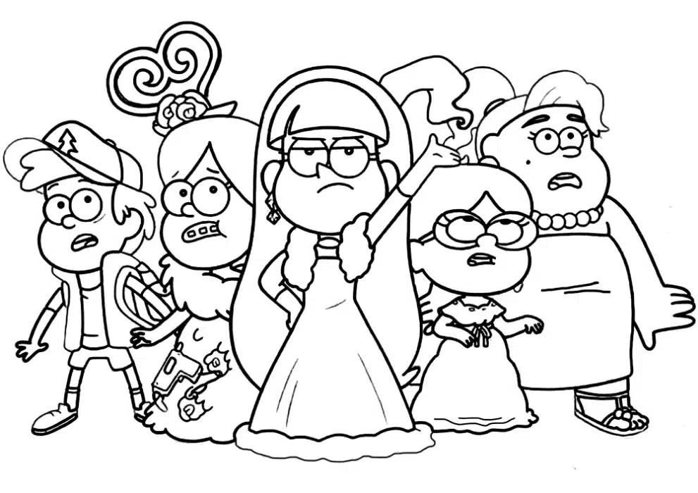 Gravity Falls Coloring Page