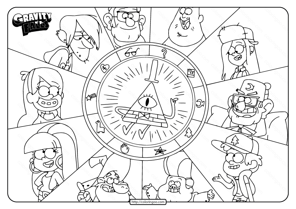 Gravity Falls Coloring Page