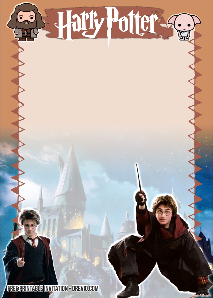 FREE Editable Harry Potter Birthday Invitation