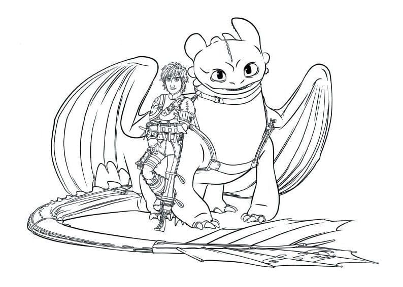 How to Train Your Dragon Coloring Page