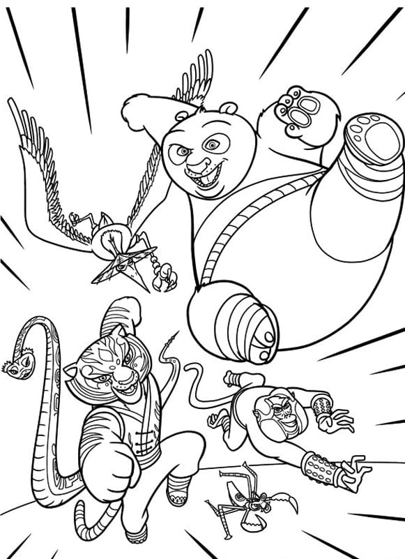 Kung Fu Panda Coloring Pages