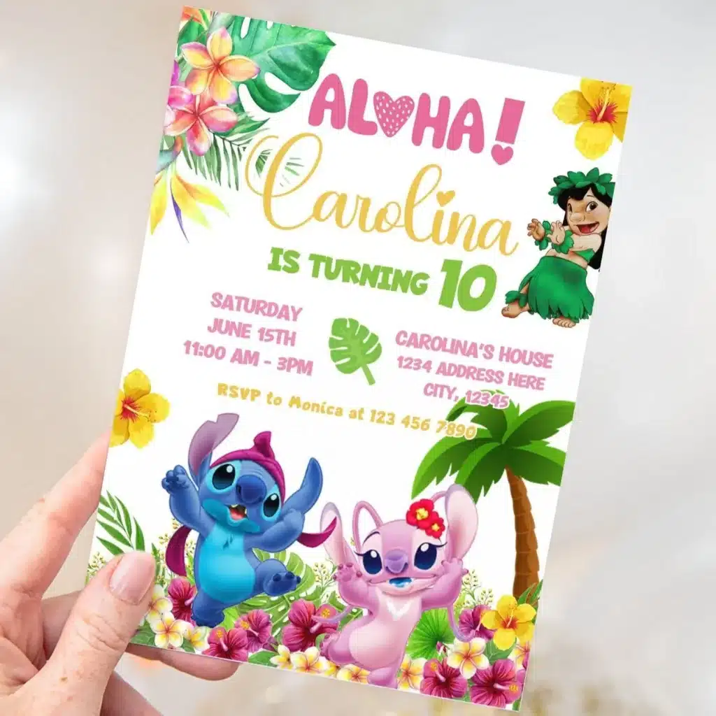 Lilo & Stitch Birthday Invitations