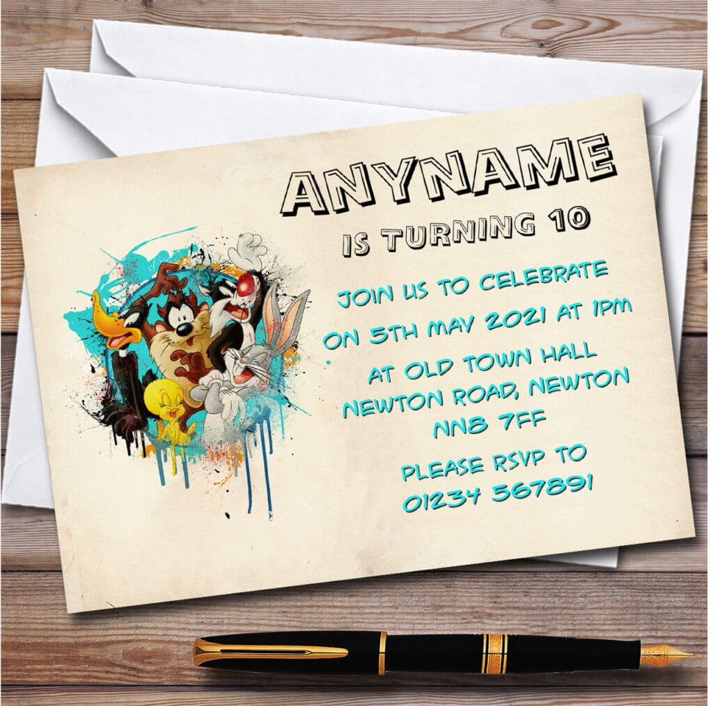 Looney Tunes Birthday Invitations