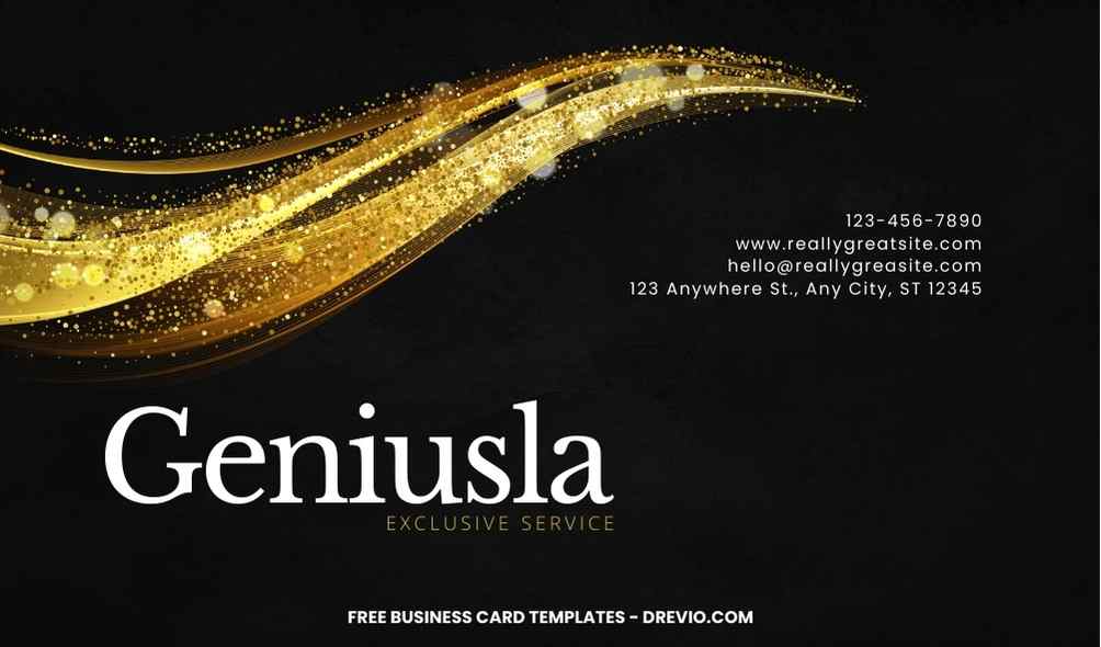 FREE Editable Luxury Black Business Card Design