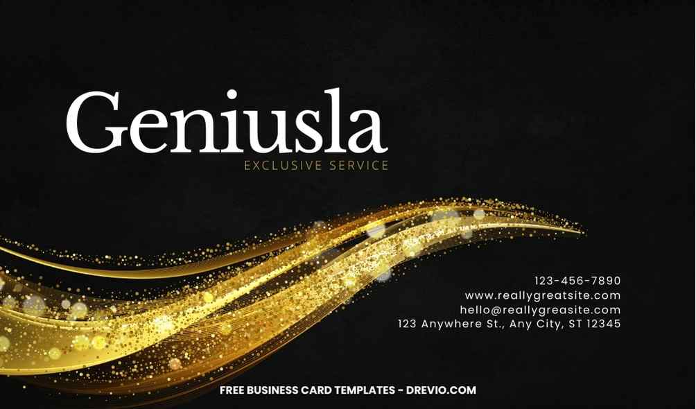 FREE Editable Luxury Black Business Card Design