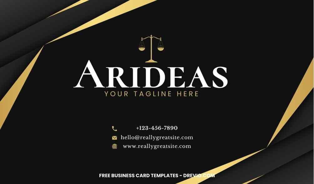 FREE Editable Luxury Gold and Black Business Card