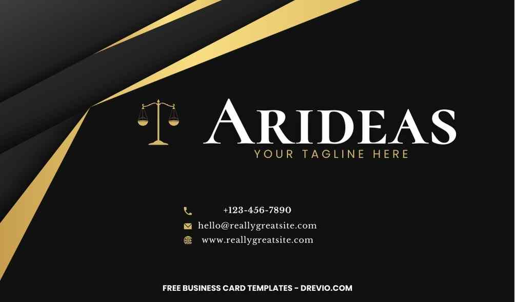 FREE Editable Luxury Gold and Black Business Card