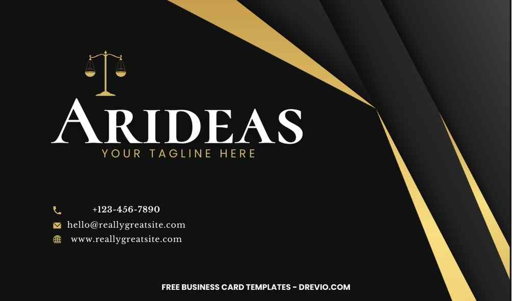 FREE Editable Luxury Gold and Black Business Card