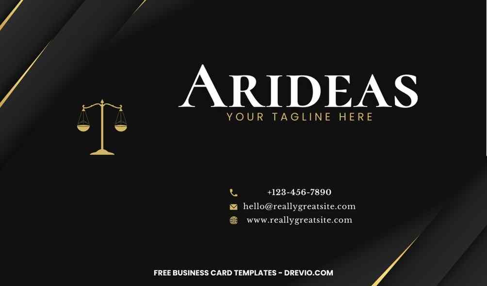 FREE Editable Luxury Gold and Black Business Card