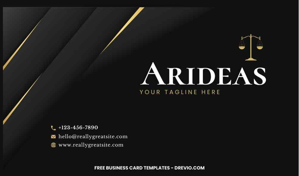 FREE Editable Luxury Gold and Black Business Card