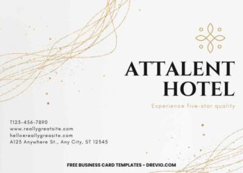 FREE Editable Luxury Golden Lines Business Card