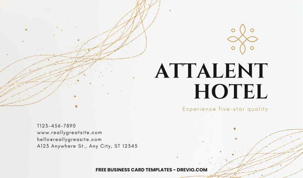 FREE Editable Luxury Golden Lines Business Card