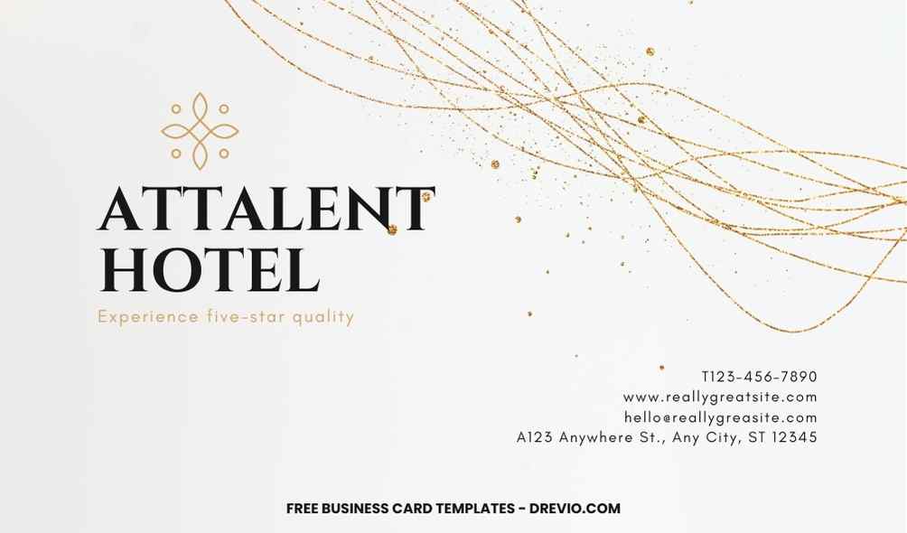 FREE Editable Luxury Golden Lines Business Card 