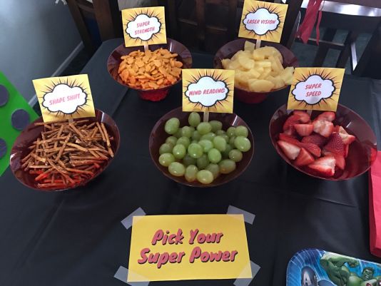 Marvel Avengers Birthday Foods