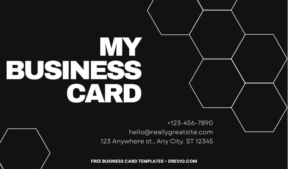 FREE Editable Minimalist Black and White Business Card