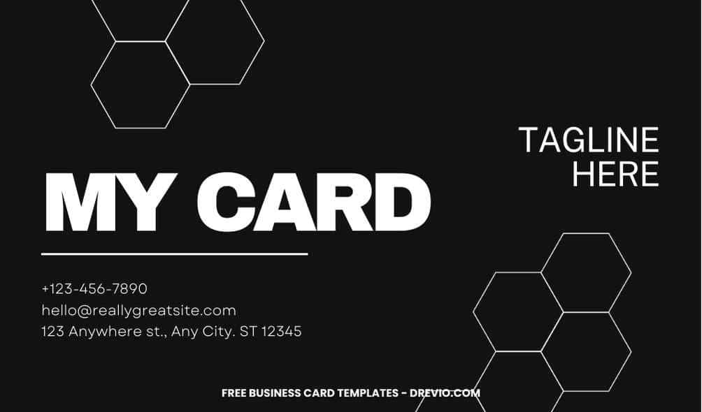 FREE Editable Minimalist Black and White Business Card