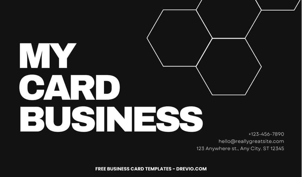 FREE Editable Minimalist Black and White Business Card