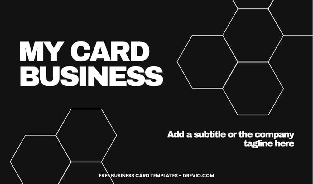 FREE Editable Minimalist Black and White Business Card