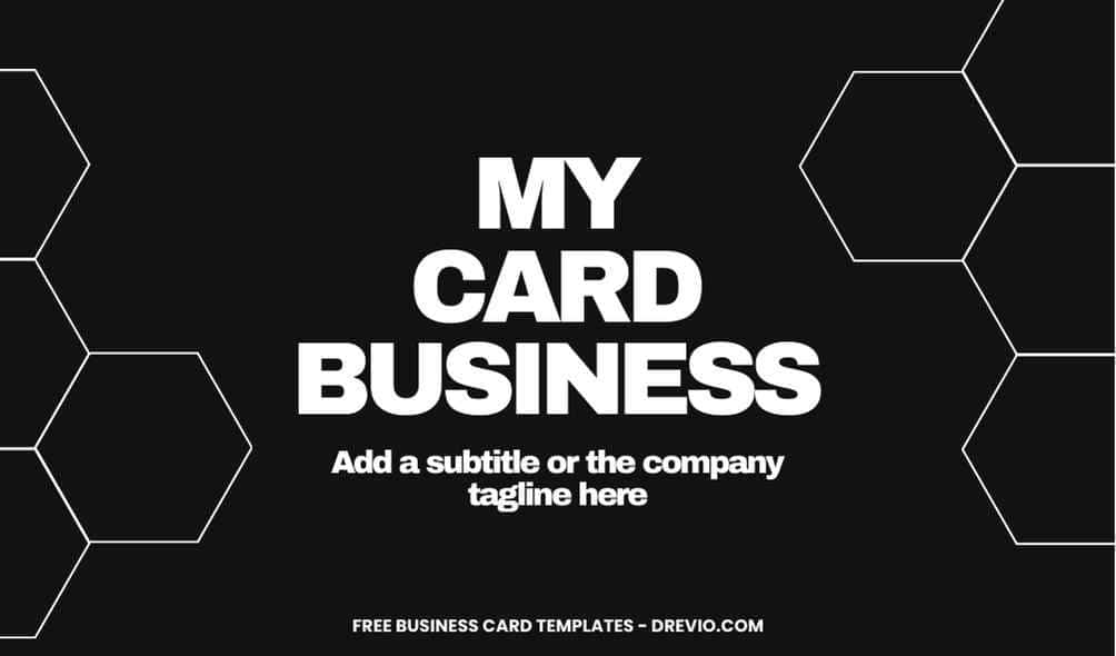 FREE Editable Minimalist Black and White Business Card