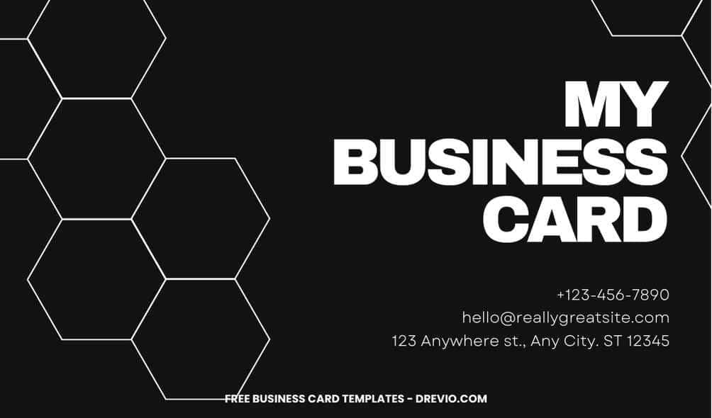 FREE Editable Minimalist Black and White Business Card