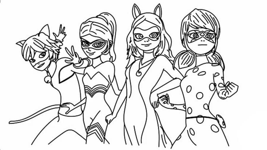 Miraculous Ladybug coloring pages