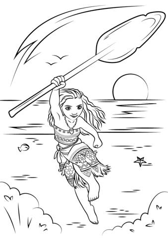 Moana Coloring Page