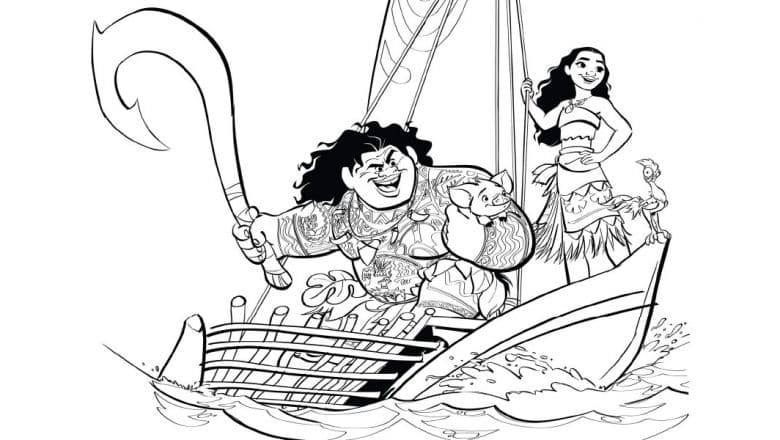 Moana Coloring Page