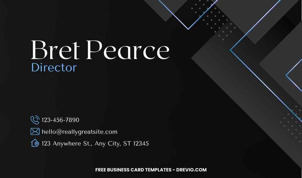 FREE Editable Modern Striped Business Card